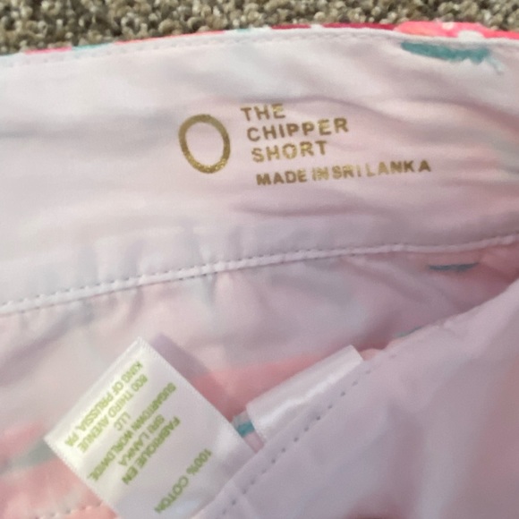 Lilly Pulitzer Chipper Bermuda Shorts Poolside Blue Love Birds 0 - Picture 4 of 4